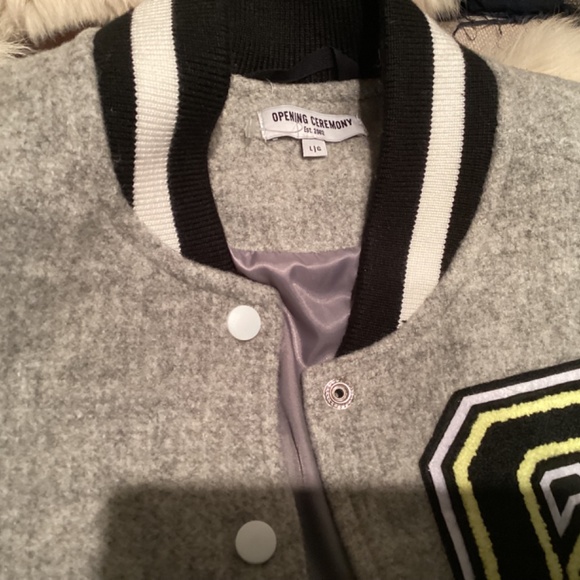 🌟❤️BNNT “OPENING CEREMONY” Varsity Jacket. L. Real Leather and Wool. - Picture 6 of 10